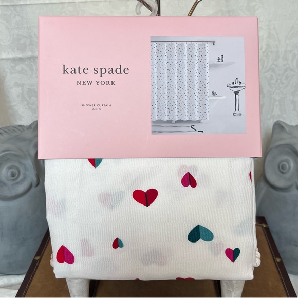 kate spade Bath Kate Spade Shower Curtain Hearts Poshmark